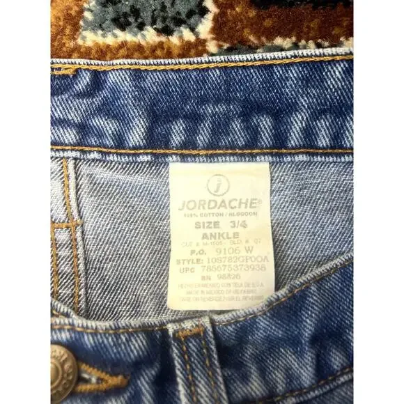 Vintage Jordache Size 3/4 Ankle Flare Jeans Women's Y2K - Picture 3 of 7